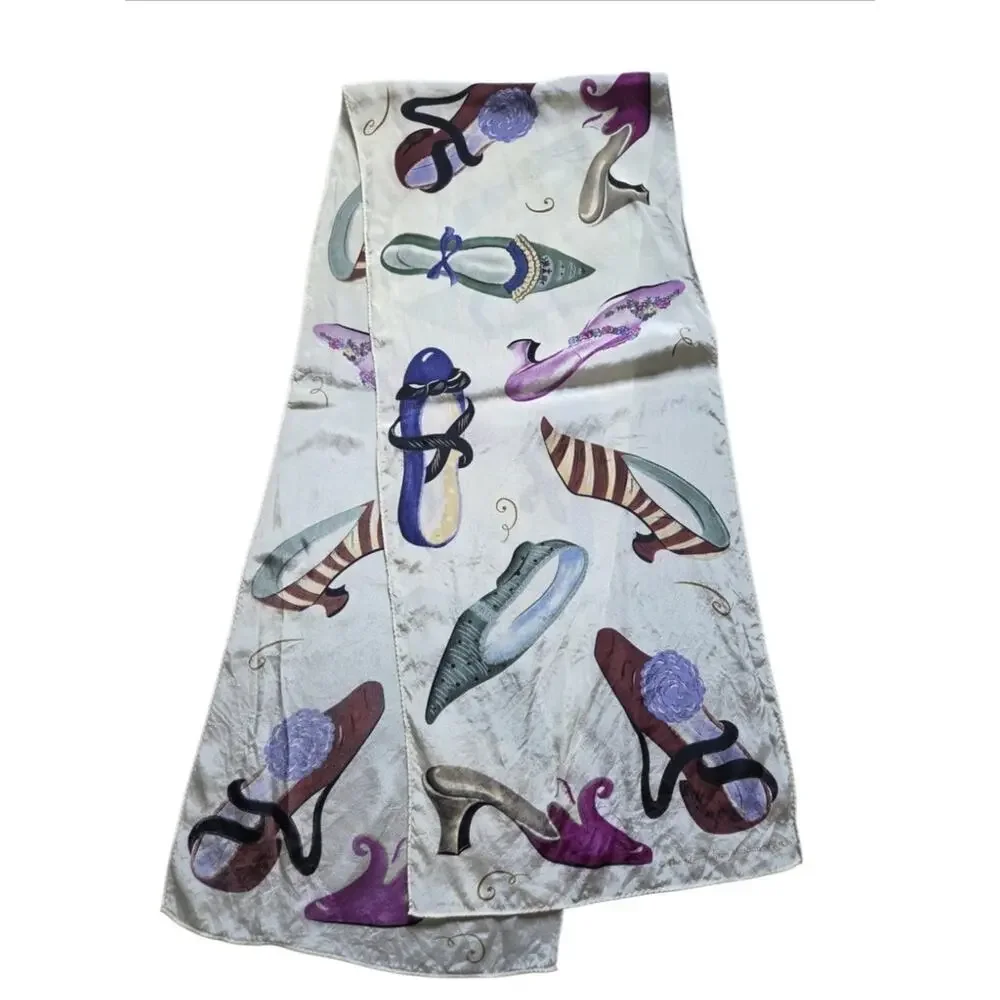 The Metropolitan Museum of Art 100% Silk Shoe Print Scarf Fashion Art Made Japan